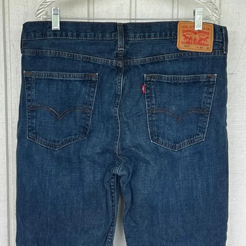Levi’s 514 men’s 36/30 dark blue 2020 Mexico Zip fly 5 pocket excellent cond.